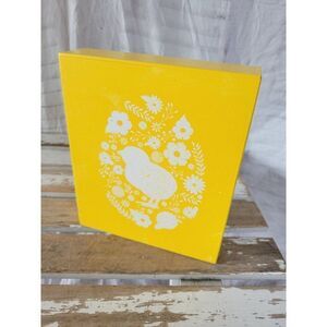Pier 1 Easter chicken decor hanging picture spring yellow